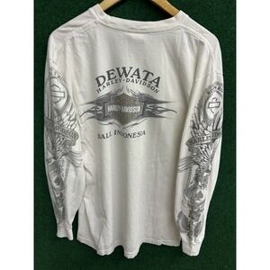 Vintage Harley-Davidson Shirt Mens Large Skull Long Sleeve Rocky Mountain 2003